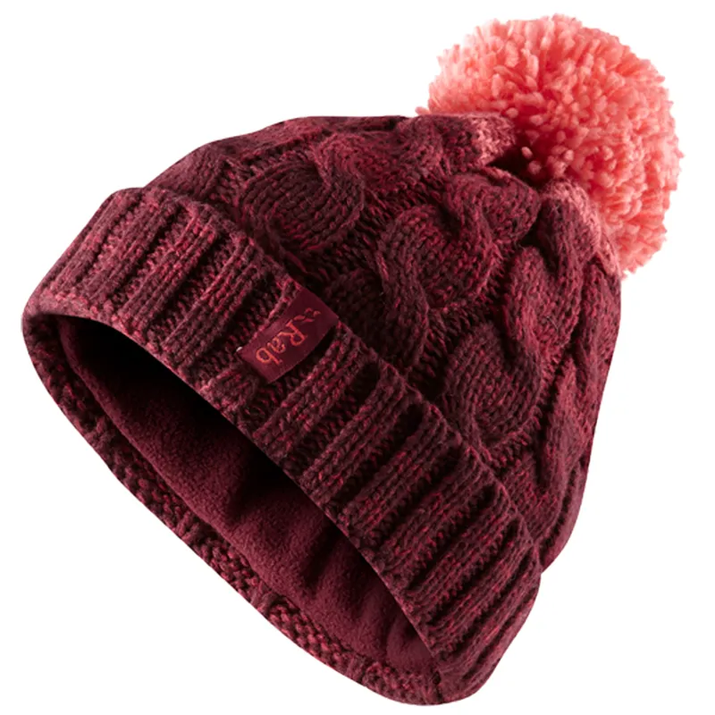 Rab Braid Beanie Women's Maple Chunky Knit Bobble Hat