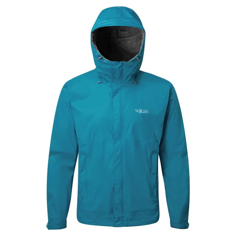 Rab Downpour Jacket Mens Lightweight Waterproof - Azure