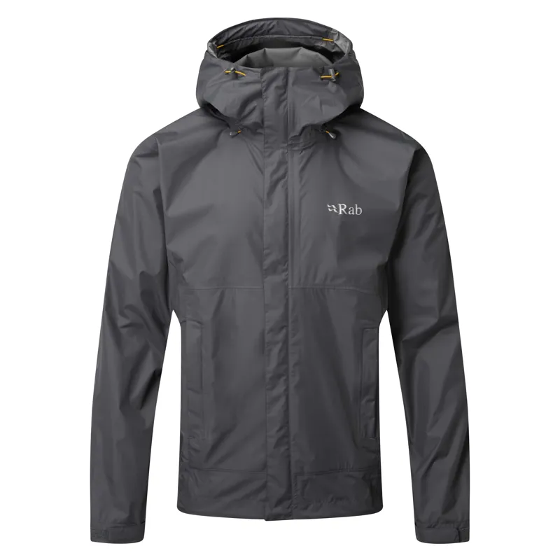 Rab Downpour Jacket Mens Lightweight Waterproof - Graphene