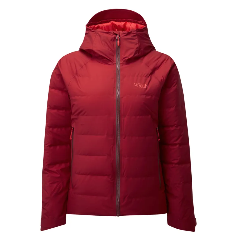 Rab Valiance Jacket Womens Crimson Down Insulated Waterproof Jacket