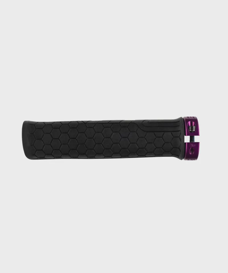 Race Face Getta Grip Lock-On Grips Black/ Purple Mountain Bike Grips-2