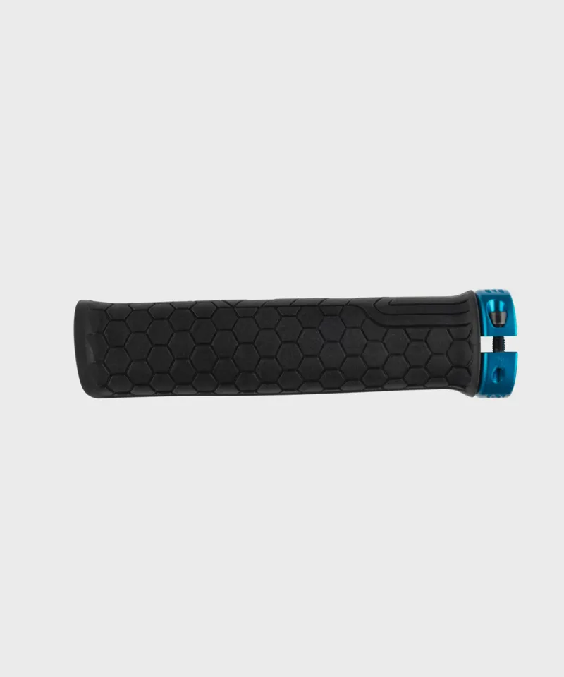 Race Face Getta Grip Lock-On Grips Black/ Turquoise Mountain Bike Grip-2