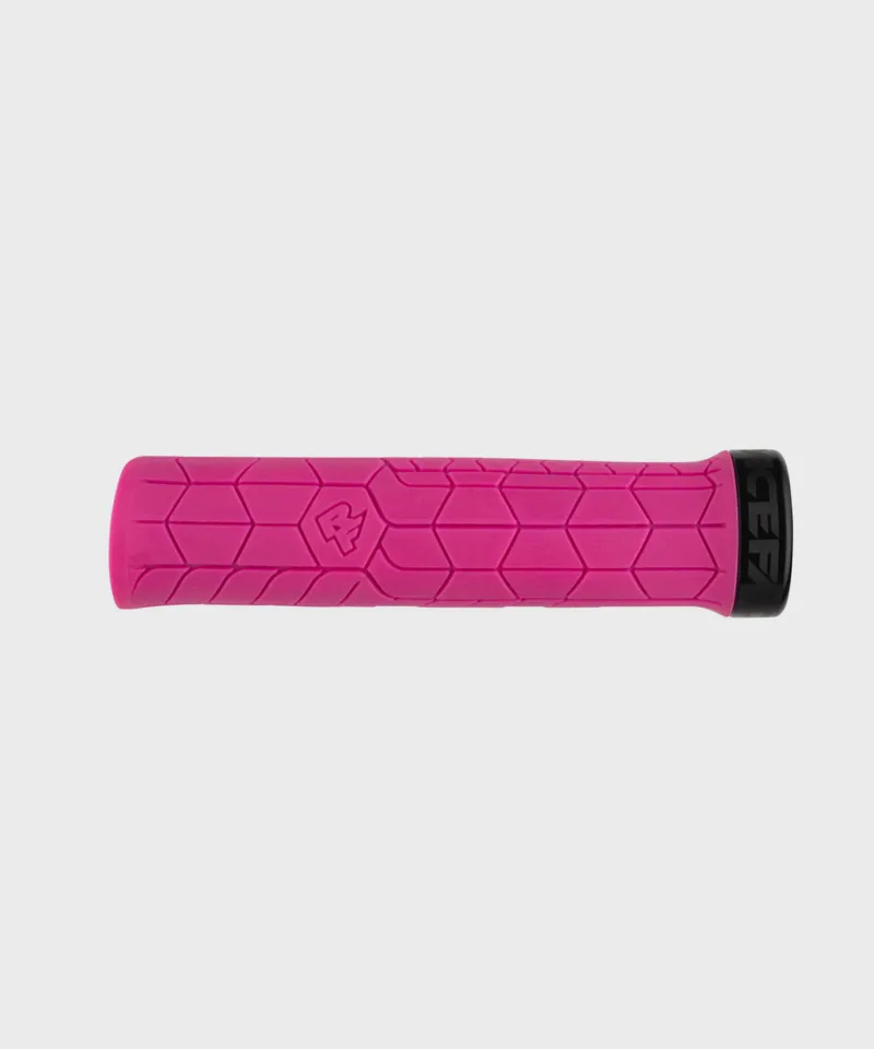 Race Face Getta Grip Lock-On Grips Magenta/ Black Mountain Bike Grips-1