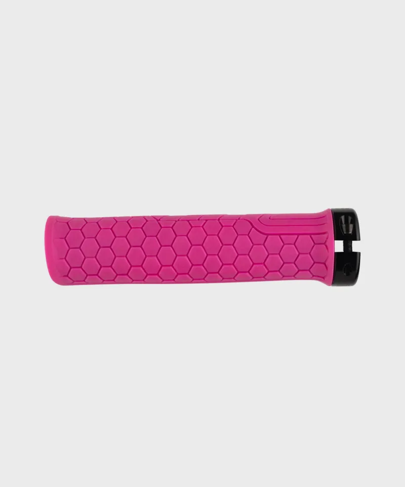 Race Face Getta Grip Lock-On Grips Magenta/ Black Mountain Bike Grips-2
