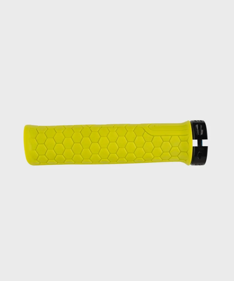 Race Face Getta Grip Lock-On Grips Yellow / Black Mountain Bike Grips-2