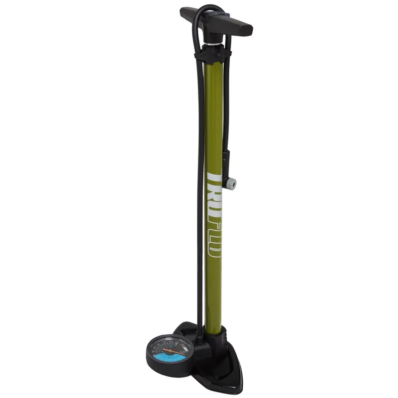 Truflo Supertrax Floor Pump Bicycle Track Pump Olive Green